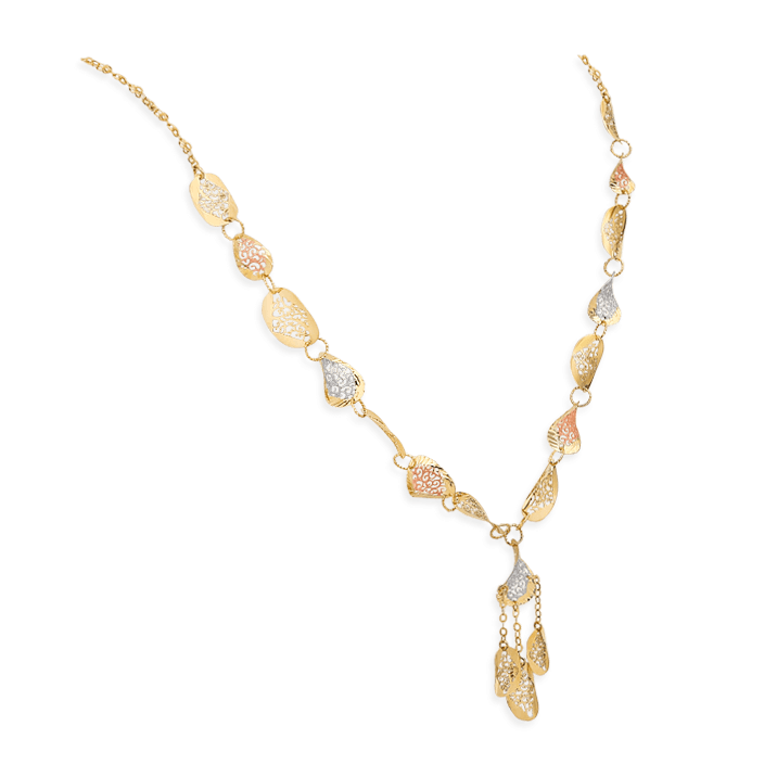 Link Hanging Necklace, Yellow Gold