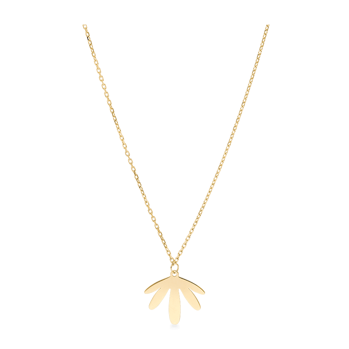 Cannabis Necklace, Yellow Gold