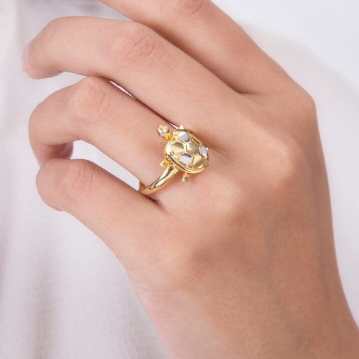 turtle ring in gold