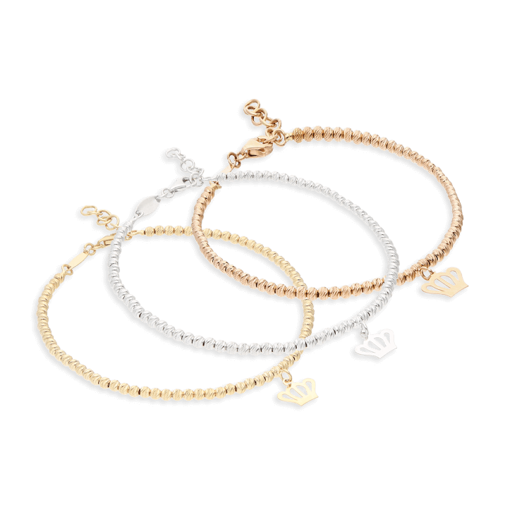 Tiara Bracelet Set, Tricolor Gold