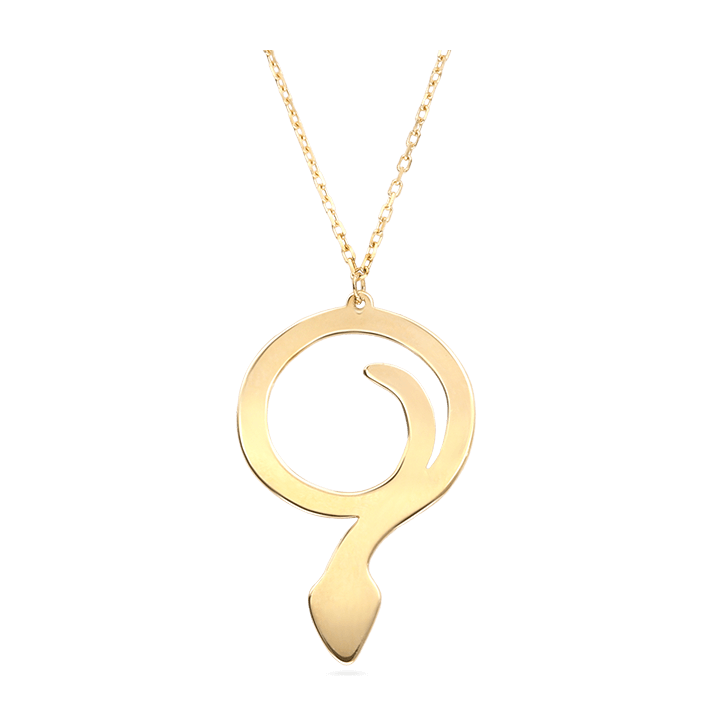 Round Snake Necklace, Yellow Gold